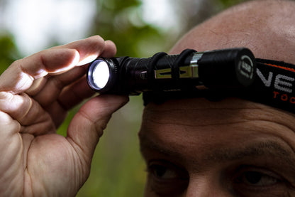 NEO TOOLS Fejlámpa + zseblámpa 2az1-ben, tölthető USB 800lum CREExML-T6 LED, 10W 99-026