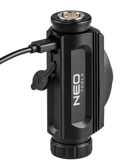 NEO TOOLS Fejlámpa + zseblámpa 2az1-ben, tölthető USB 1000lum, CREE LED, 10W 99-028
