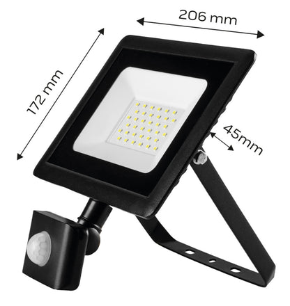 NEO TOOLS Reflektor, mozgásérzékelős, 230V/30W, 2400 lum, SMD led 2 év garanciával 99-049