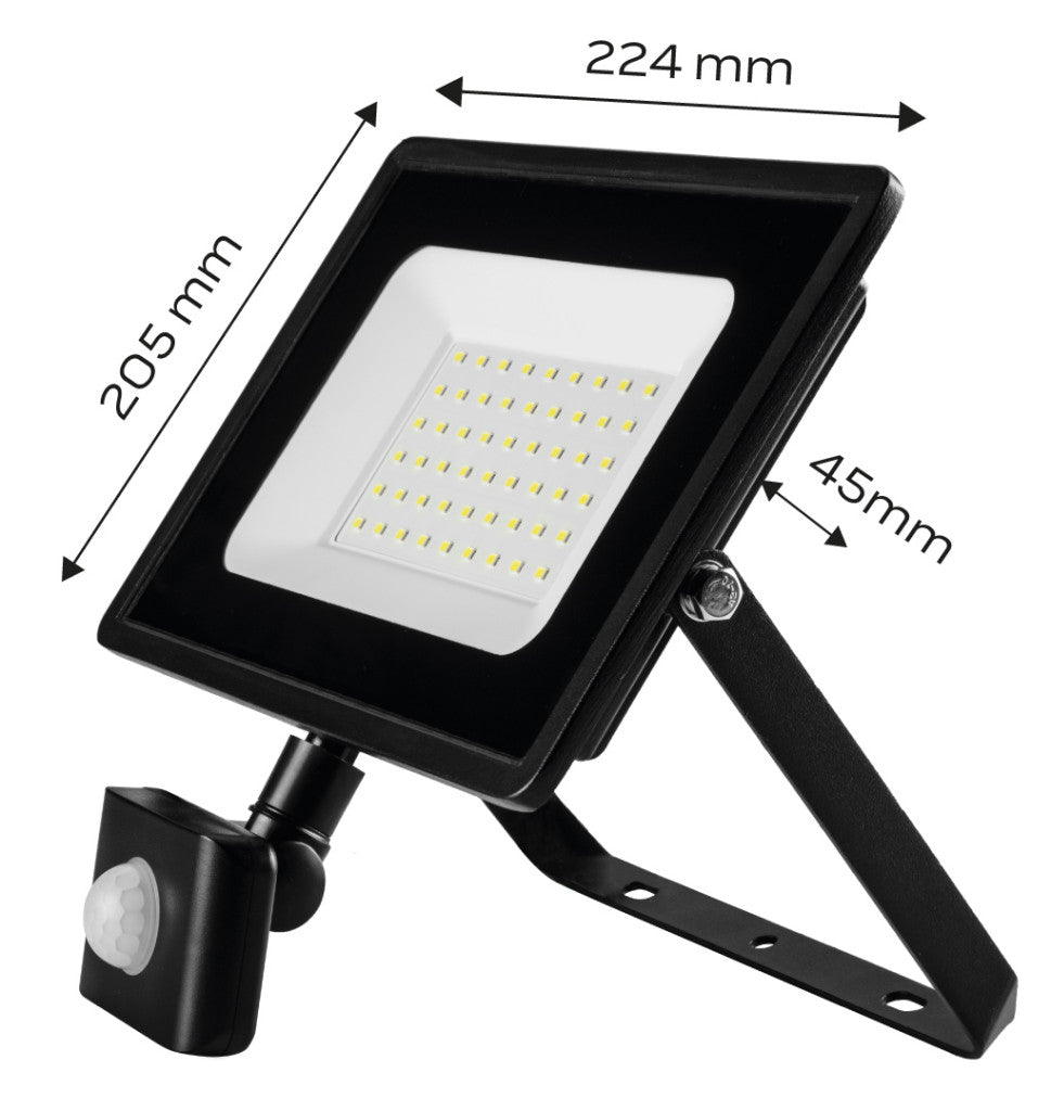 NEO TOOLS Reflektor, mozgásérzékelős, 230V/50W 4000lum SMD led 2 év garanciával 99-050