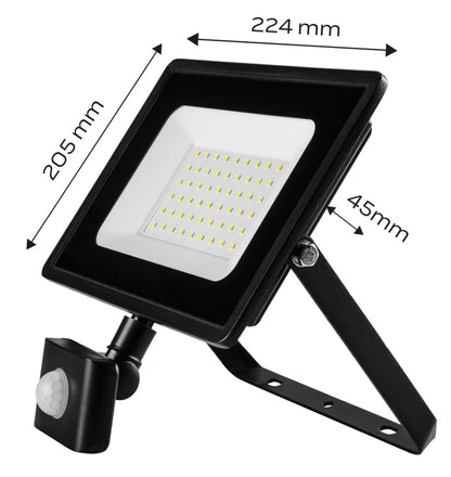 NEO TOOLS Reflektor, mozgásérzékelős, 230V/50W 4000lum SMD led 2 év garanciával 99-050