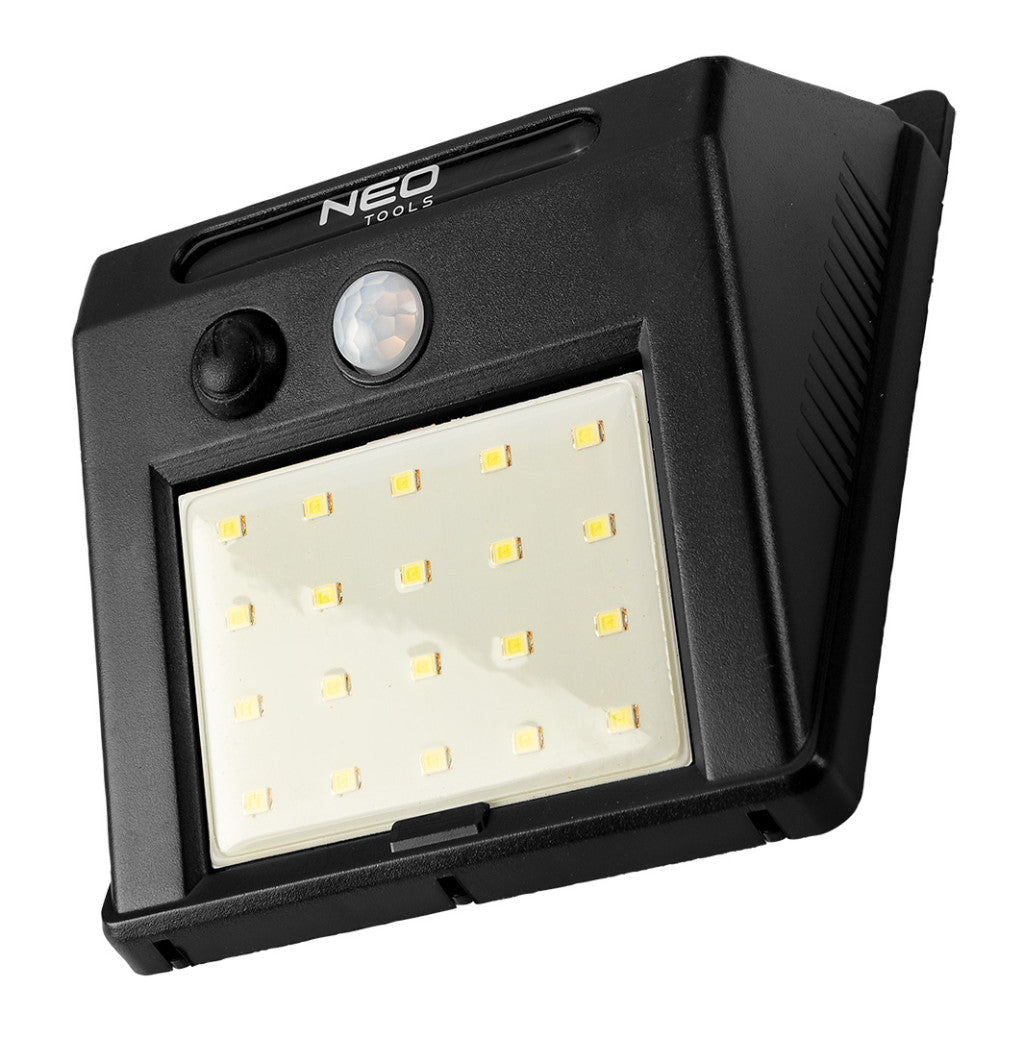 NEO TOOLS Napelemes fali reflektor 20 SMD LED 200lum, mozgásérzékelő 99-055