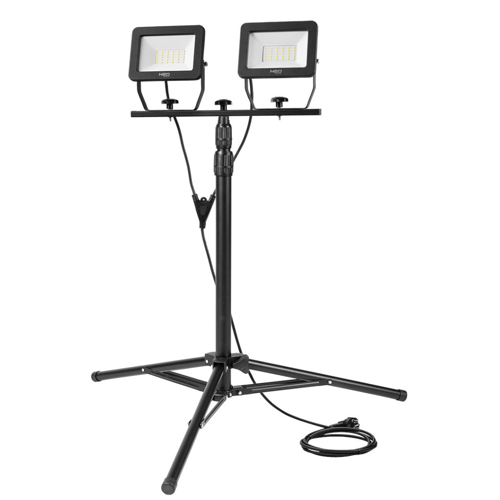 NEO TOOLS Reflektor, állványos 230V/2X50W, 9000lum, SMD led, max.1.8m 2 év garanciával 99-062