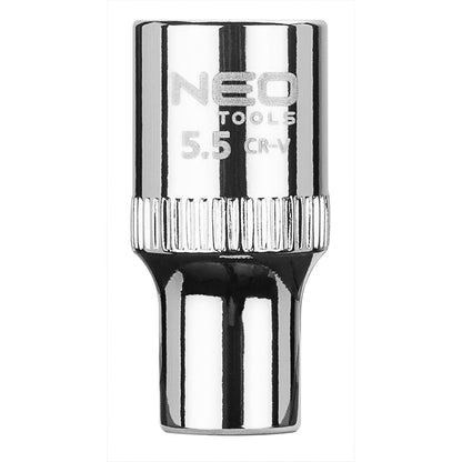 NEO TOOLS Dugókulcs 5.5mm, 1/4", 6 pontos, SUPERLOCK 25 év garanciával 08-223