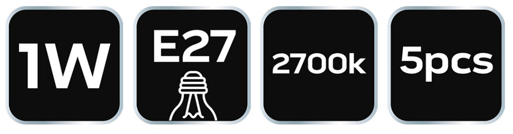 NEO TOOLS Tartalék ízzó 99-106 fényfüzérhez, E27, 230V,1W 99-111