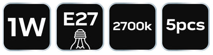 NEO TOOLS Tartalék ízzó 99-106 fényfüzérhez, E27, 230V,1W 99-111