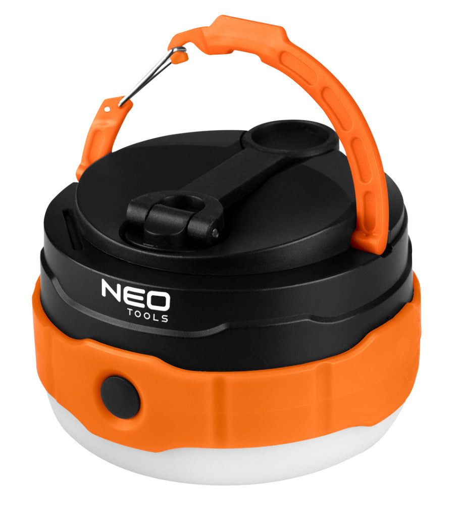 NEO TOOLS Akkus 3az1-ben Kempinglámpa/zseblámpa/powerbank, 500lm, 3,7V/2000mAh, USB és kézi tekerődinamós töltés 99-118