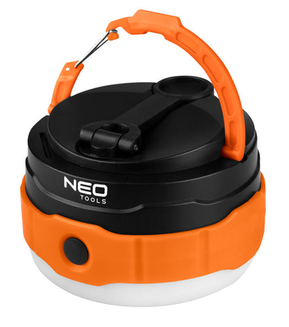 NEO TOOLS Akkus 3az1-ben Kempinglámpa/zseblámpa/powerbank, 500lm, 3,7V/2000mAh, USB és kézi tekerődinamós töltés 99-118