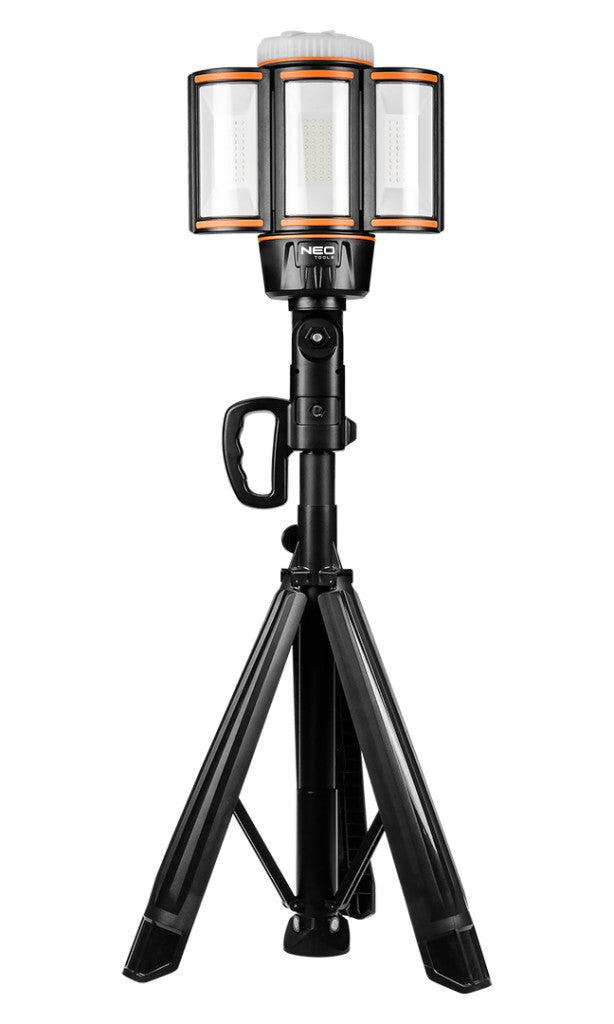 NEO TOOLS Reflektor, állványos, akkumulátoros, 5000lm fényerő + töltő 99-121