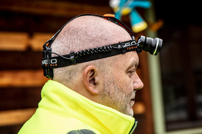 NEO TOOLS Fejlámpa 400 lum, fókuszálható, CREE R5, 3xAAA 99-200