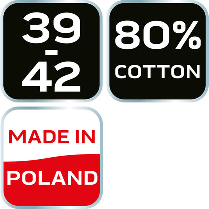 NEO TOOLS Munkazokni, 80% pamut, szerszám mintás 39-42, narancs/fekete GD017