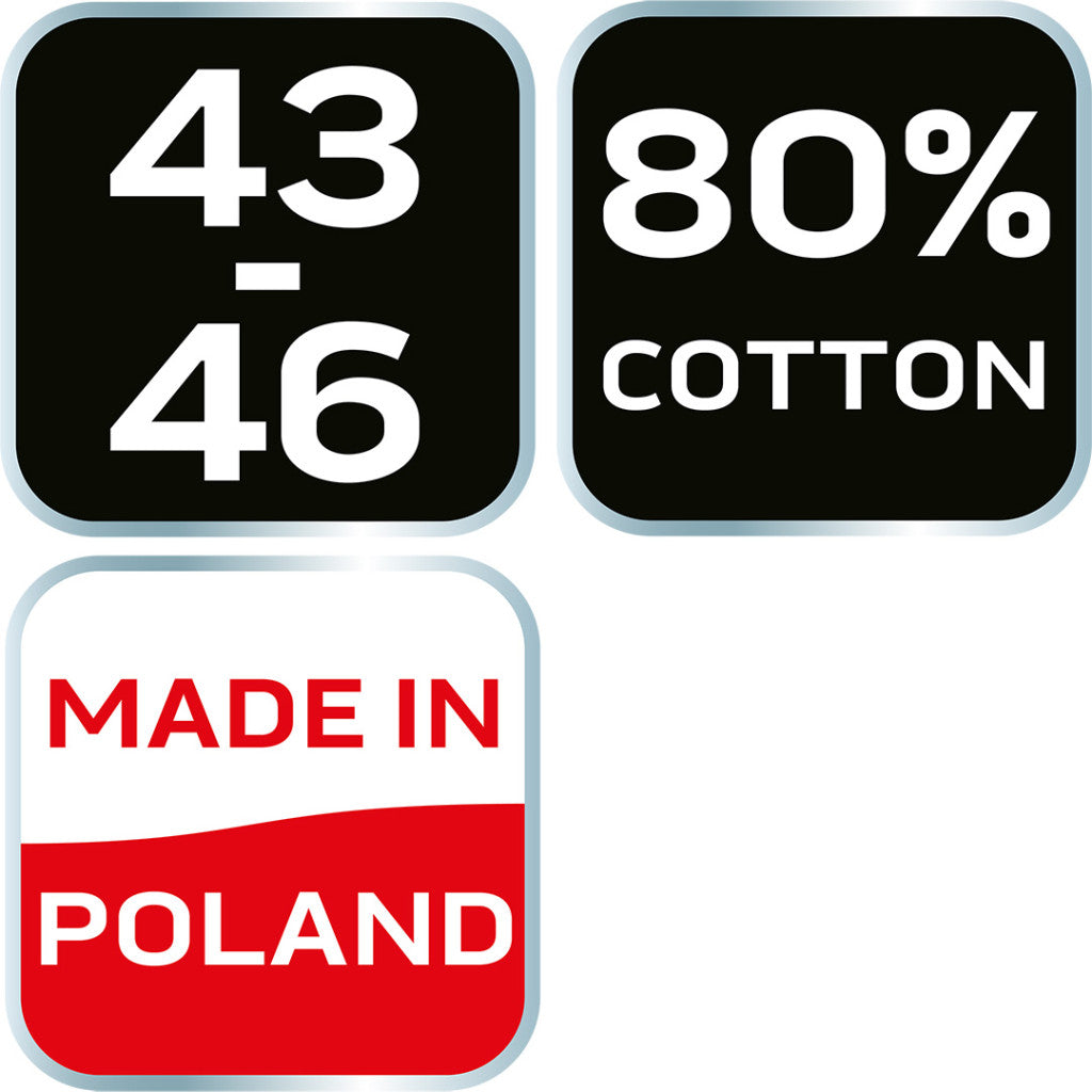 NEO TOOLS Munkazokni, 80% pamut, szerszám mintás 43-46, narancs/fekete GD018