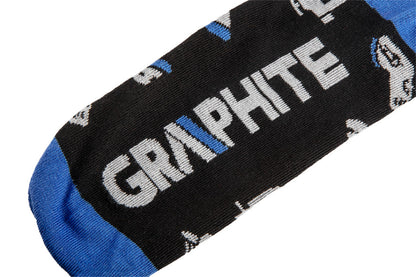 GRAPHITE Munkazokni, 80% pamut, szerszám mintás 43-46, kék/fekete, Graphite GD020