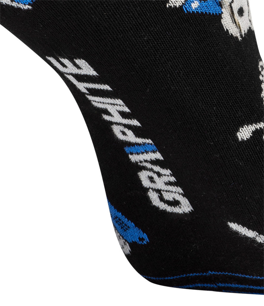 GRAPHITE Munkazokni, 80% pamut, szerszám mintás43-46, kék/fekete, Graphite GD033