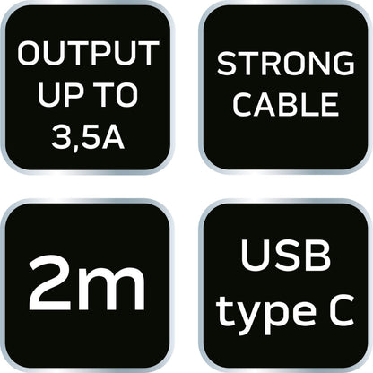 NEO TOOLS USB hosszabbítókábel, 2m, USB-A, USB-C GD040