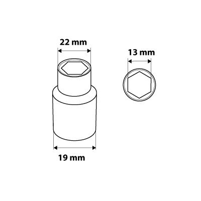 NEO TOOLS Dugókulcs 13mm, 1/2", hatlapú 25 év garanciával 08-413