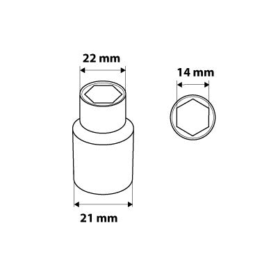 NEO TOOLS Dugókulcs 14mm, 1/2", hatlapú 25 év garanciával 08-414