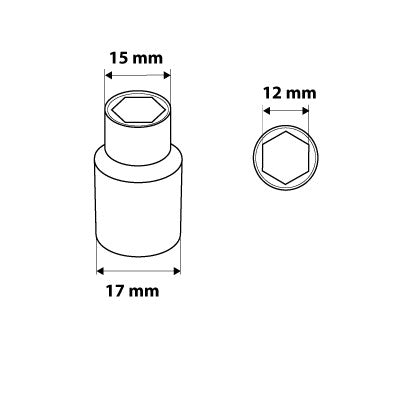 NEO TOOLS Dugókulcs 12mm, 1/4", hatlapú 25 év garanciával 08-452
