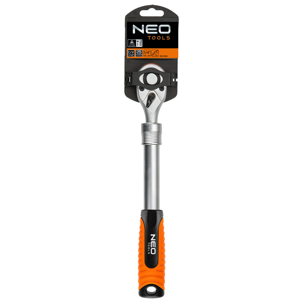 NEO TOOLS Racsnis kulcs 1/4" TELESZKÓPOS 150-200mm 25 év garanciával 08-502