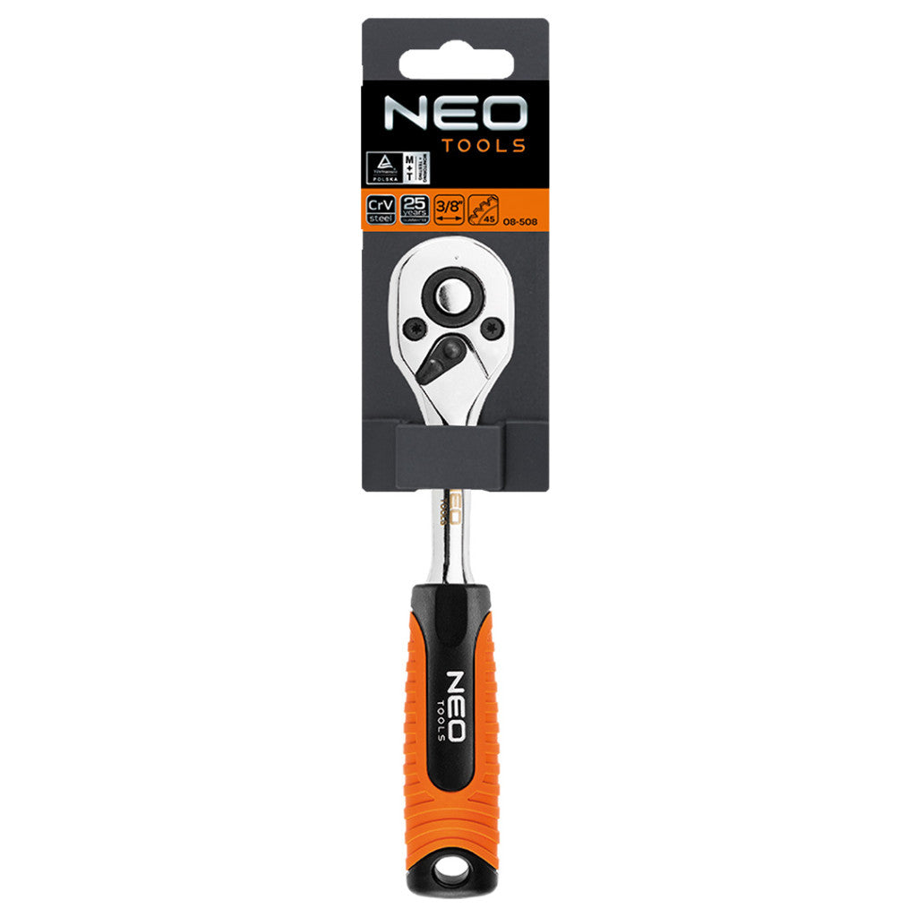 NEO TOOLS Racsnis kulcs 3/8" 210mm, DIN 3122 25 év garanciával 08-508
