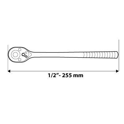 NEO TOOLS Racsnis kulcs 1/2" 255mm, DIN 3122 25 év garanciával 08-516