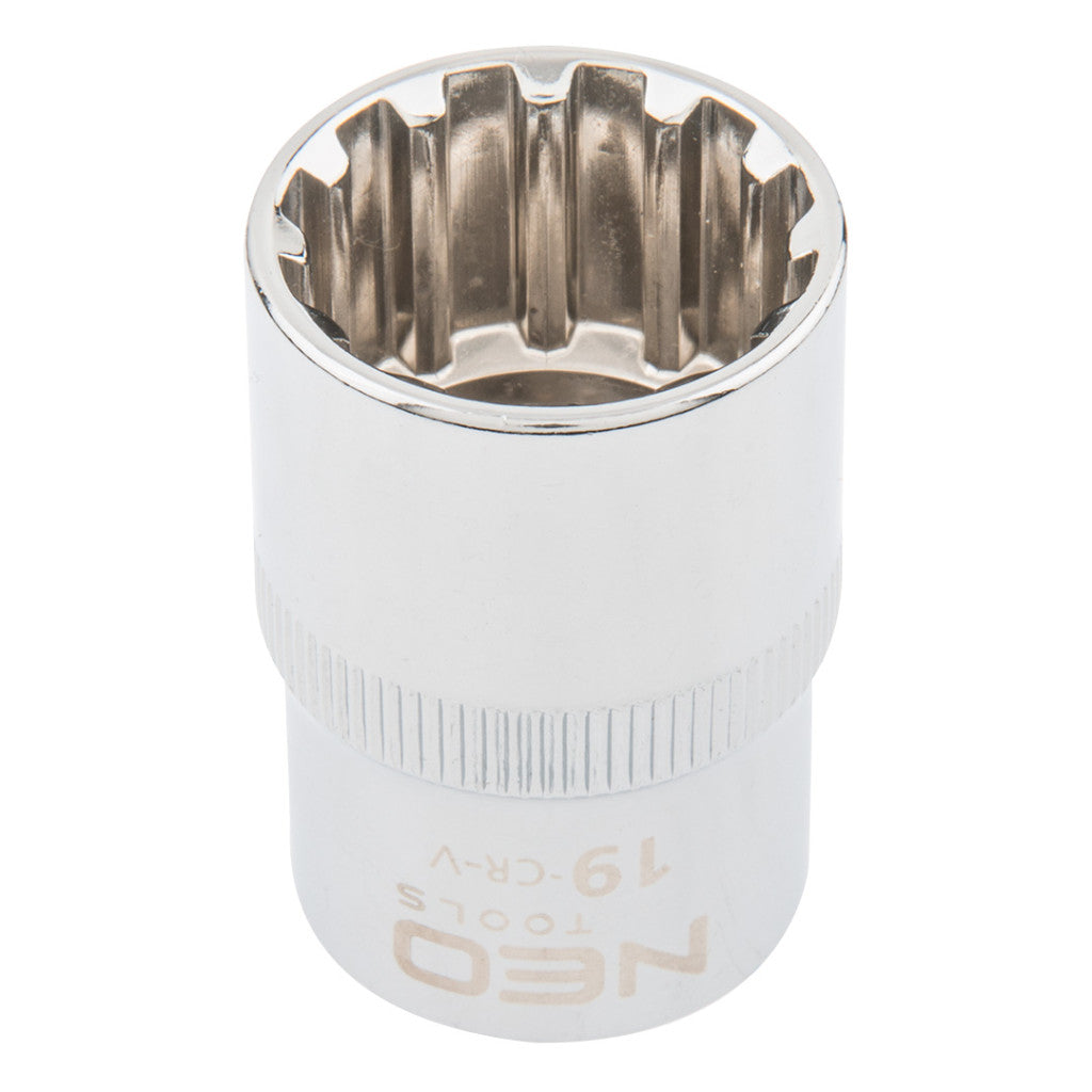 NEO TOOLS Dugókulcs 19mm, 1/2", SPLINE 25 év garanciával 08-591