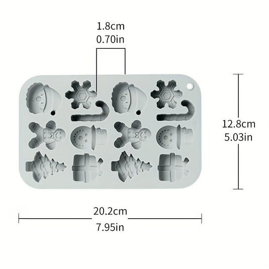 Karácsonyi csokoládé forma, 3D szilikon forma