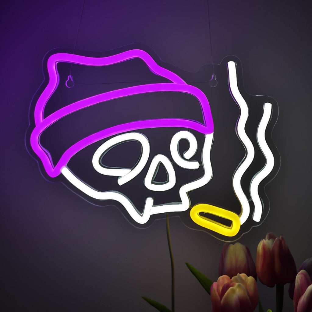 Koponya LED Neon Fali világítás