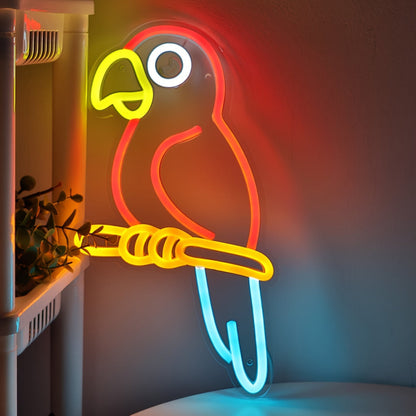 Papagáj LED Neon dekoráció