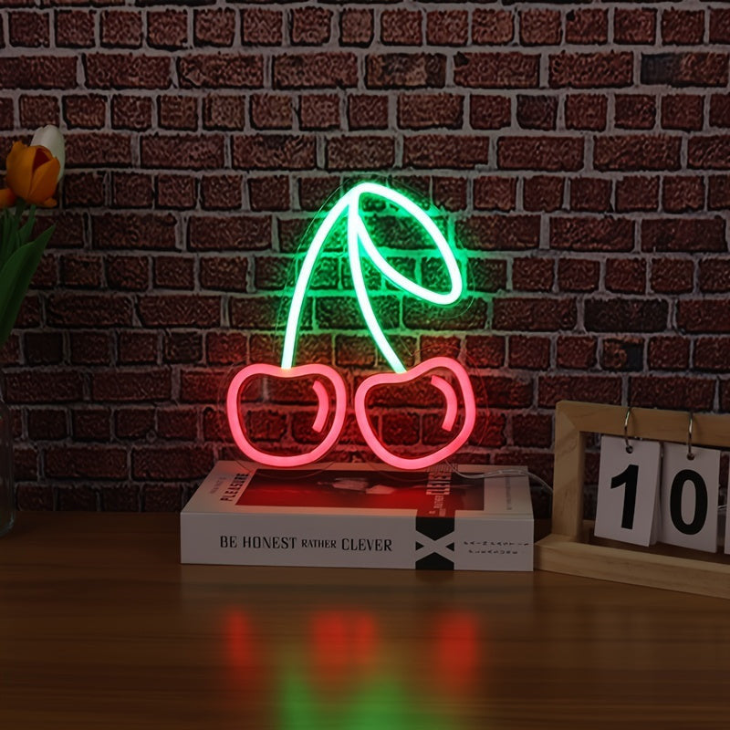 Cherry Neonfény, Piros És Zöld LED-es Neon