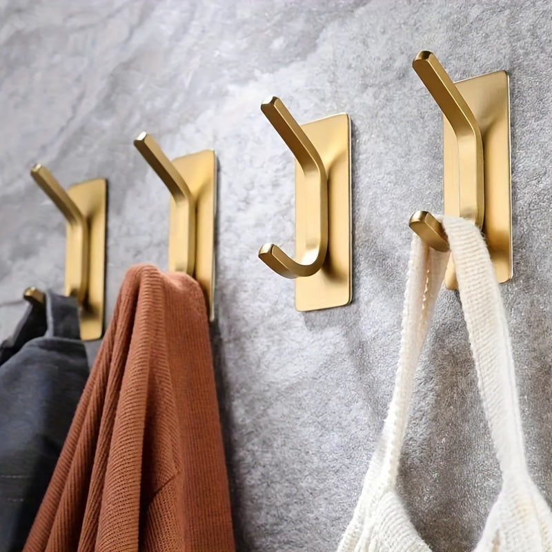 4db Elegáns Arany Rozsdamentes Acél Akasztó