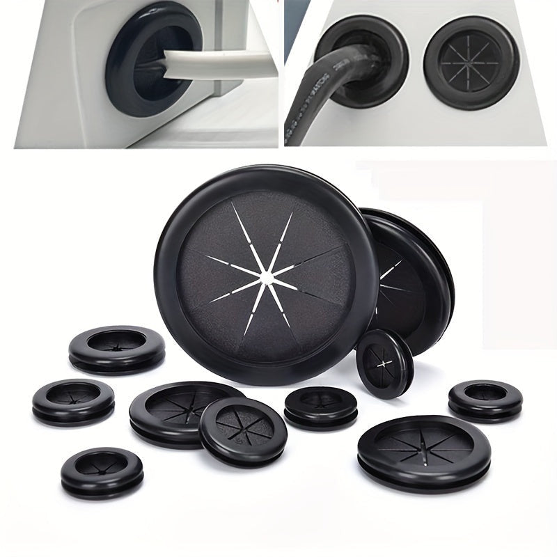 16 mm-80 mm fekete puha szirom alakú gumi védőhuzal