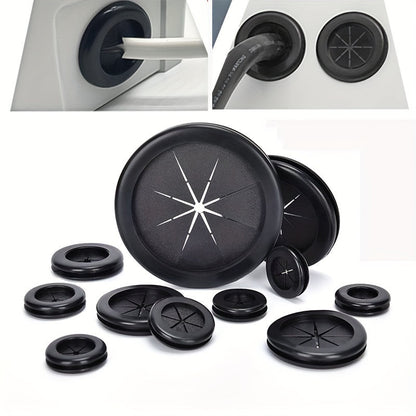 16 mm-80 mm fekete puha szirom alakú gumi védőhuzal