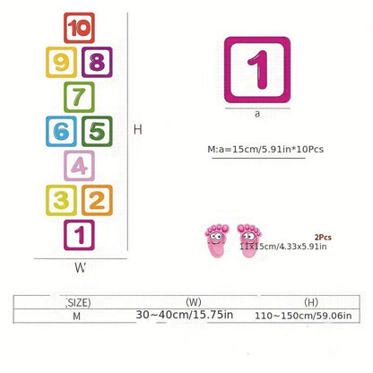 1 Készlet Vízálló Öntapadós Ugróiskola Matrica