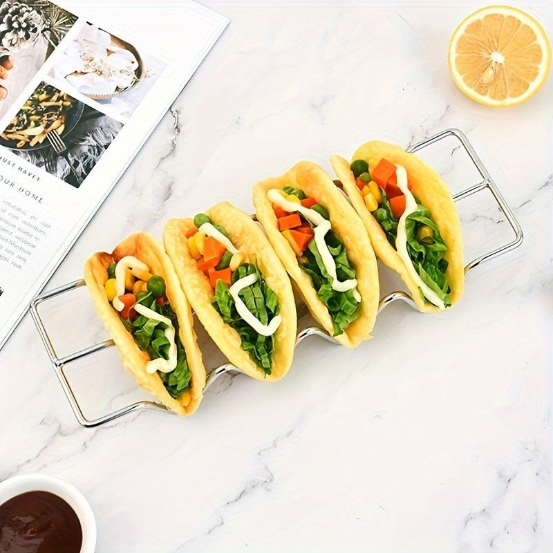 Rozsdamentes acél taco tartó állvány