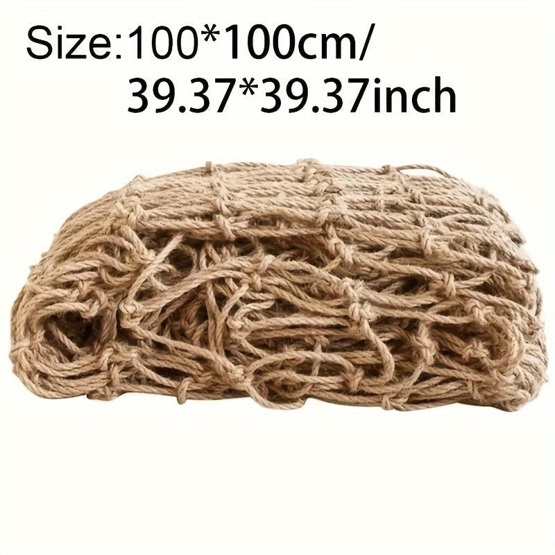 Sárgásbarna rattan és fonott fonálháló
