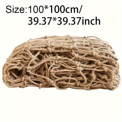 Sárgásbarna rattan és fonott fonálháló