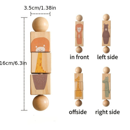 Fa Multifunkcionális Forgó Állat Alakú Párosító Játékok