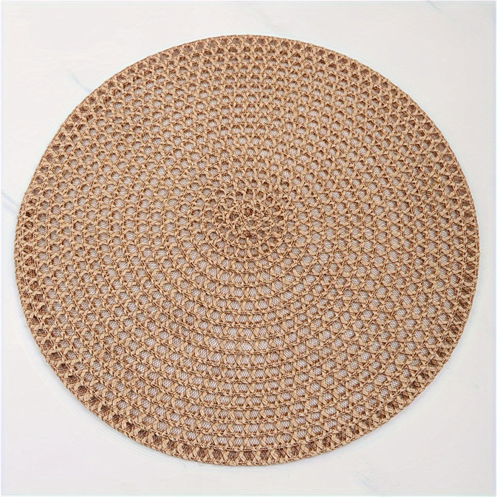 4db barna juta hálós szőtt, csúszásmentes, hőálló asztali alátét