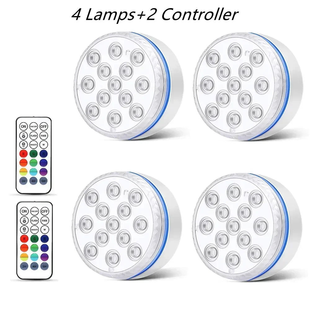 Víz alatti RGB LED lámpa távirányítóval