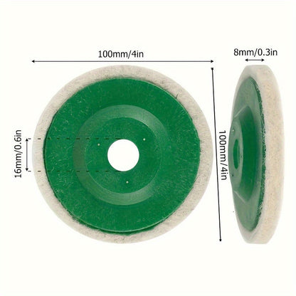 10 db 100 mm-es filc polírozópárna sarokcsiszolókhoz