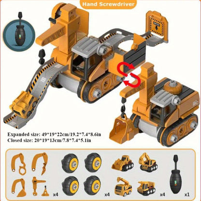 4 az 1-ben szétszerelhető és összeszerelhető mérnöki járműmodell