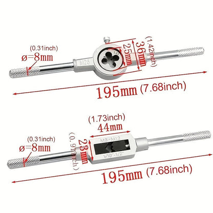 Metrikus Tap Die Készlet M3-M12 Csavarcsatornák