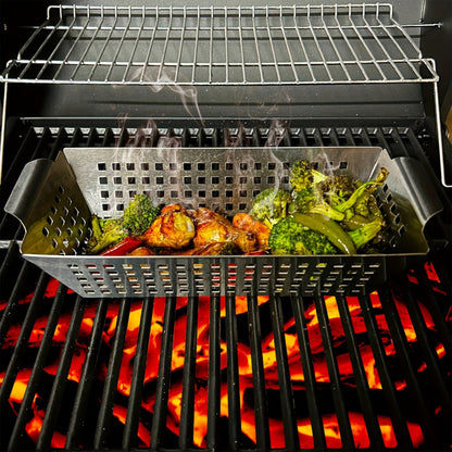 Sokoldalú rozsdamentes acél grillkosár