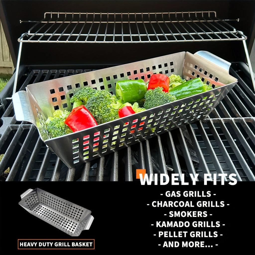 Sokoldalú rozsdamentes acél grillkosár