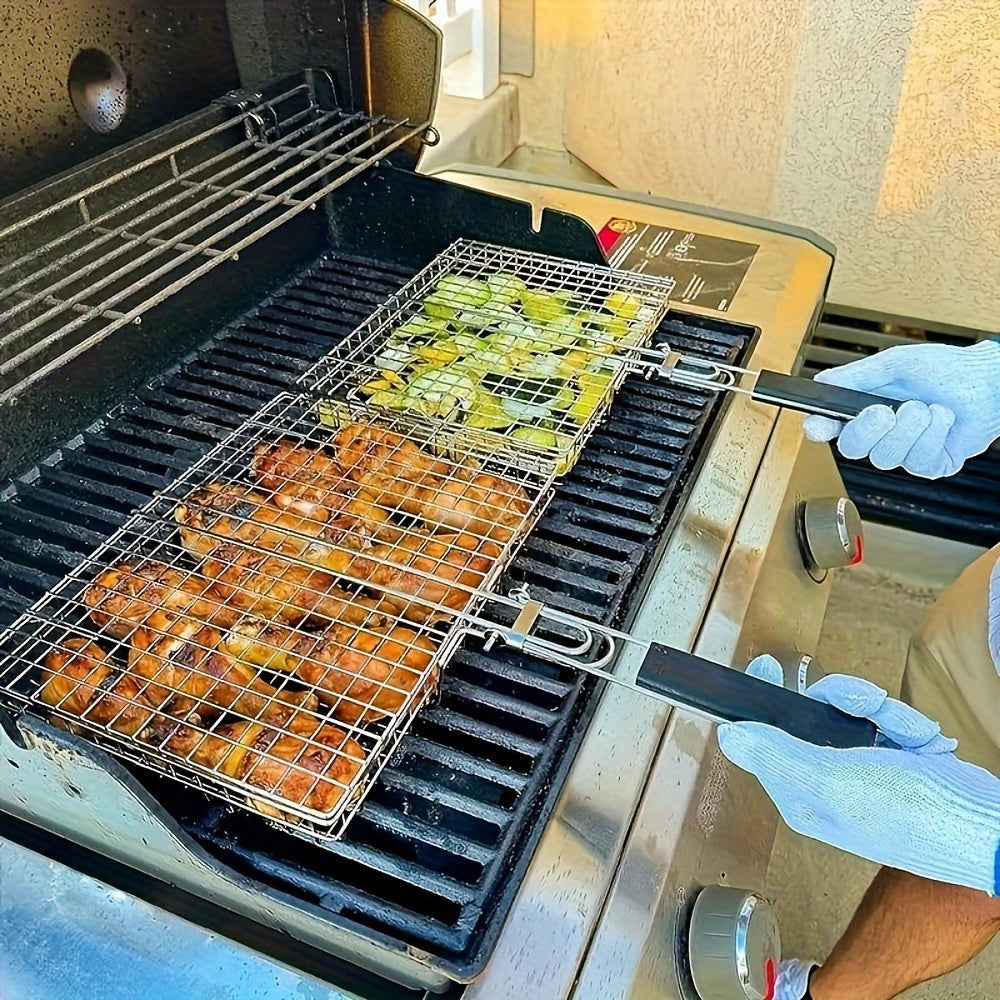 Rozsdamentes Acél BBQ Grillkosár
