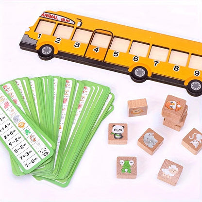 Fa busz kirakós, logikai játék