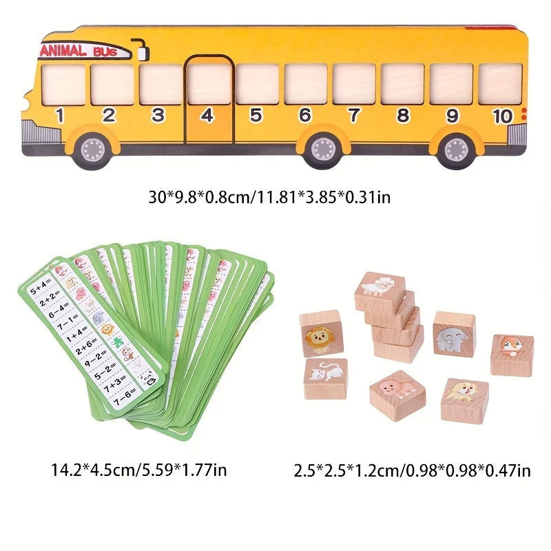Fa busz kirakós, logikai játék