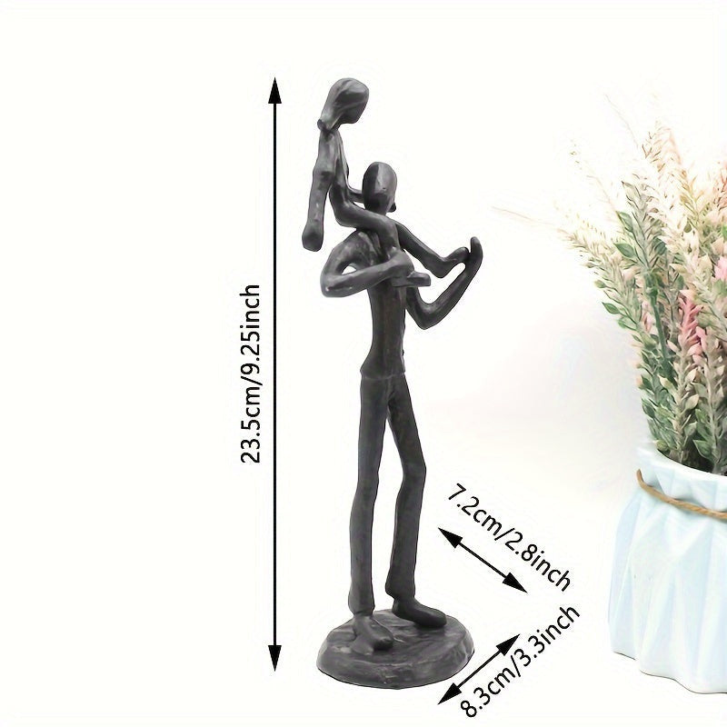 Vidám Apa-Lánya Figura dekor
