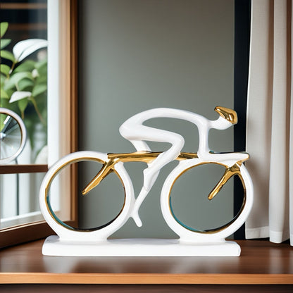 Kerámia divatos kerékpár szobor